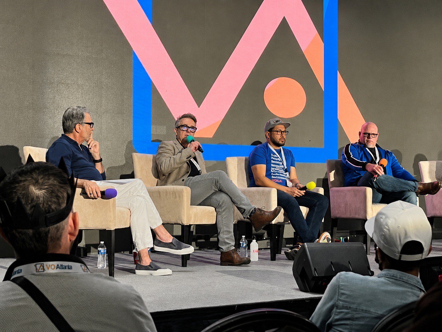 Jeff Howell speaking on an industry panel at the VO Atlanta conference